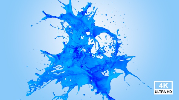 Abstract Blue Paint Splash 4K alt