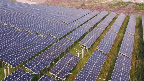 Solar power station in montain