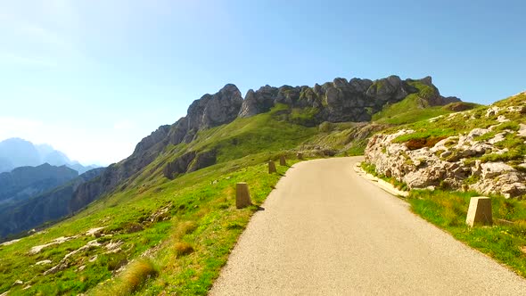 Walking up to the High Mountains