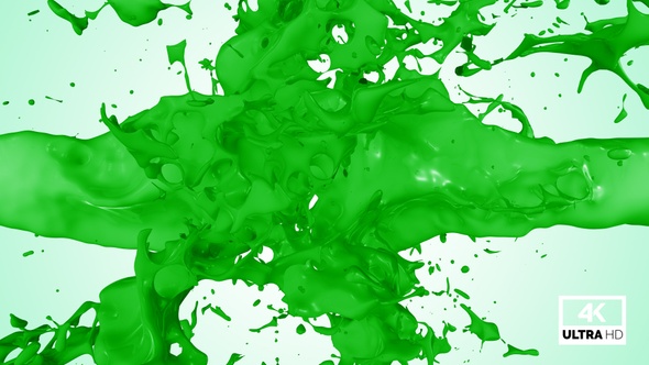 Green Paint Splash Collision alt
