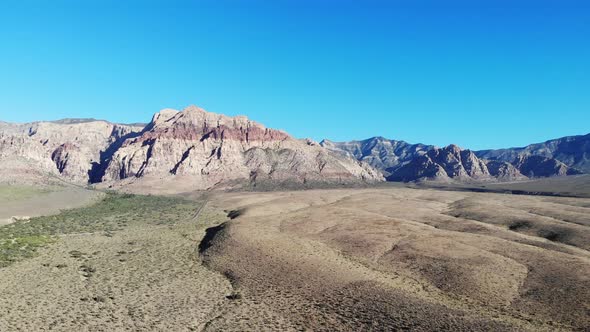 Red Rock National Conservation Area near Las Vegas, Nevada.  Rolling hills and morning shadows leadi