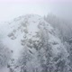Aerial drone view of beautiful winter scenery in the mountains with pine trees covered with snow. - VideoHive Item for Sale