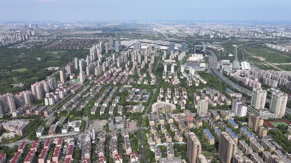 Aerial Shanghai Buildings, Residential Area