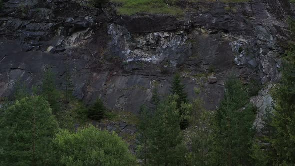 Aerial View On Rocky Slope In The Mountain 3