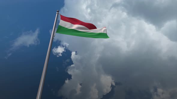 Hungary Flag Waving 4K