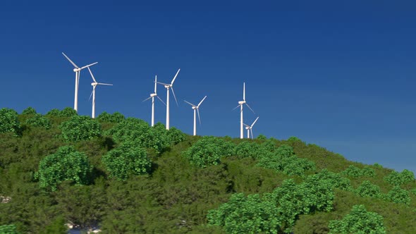 wind turbine generating clean renewable energy. alternative energy sources