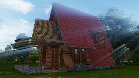 Minimalist house concept triangular house design