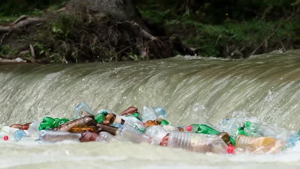 Natural Selection of Plastic Bottles in Mountain Rivers