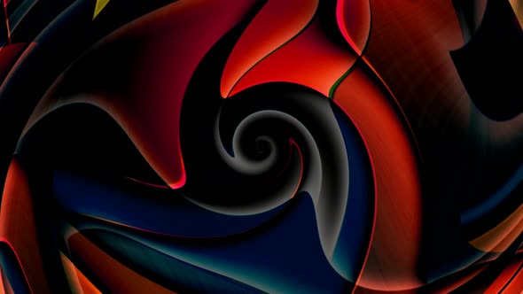 Red Blue Black Twirl Background Animated