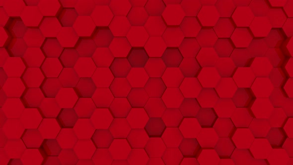 red Abstract Hexagon Geometric architectural Surface Loop background