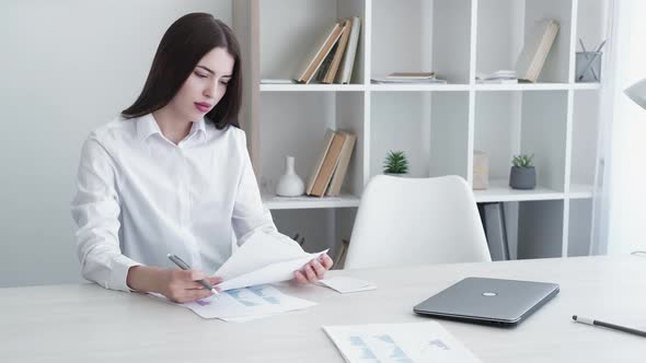 Female Executive Account Manager Woman Office Desk