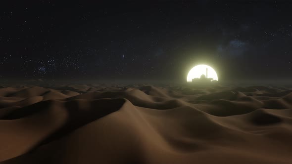 Desert Dune Nighttime In The Ramadan 02 4K