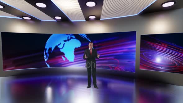 3D Virtual News Studio M103 E