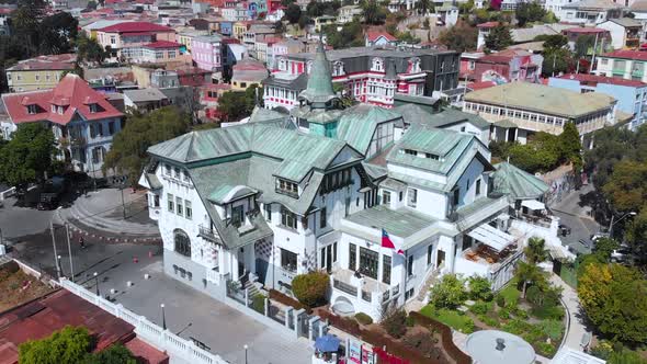 Baburizza Palace, museum, Colorful Houses, cottages (Valparaiso, Chile)