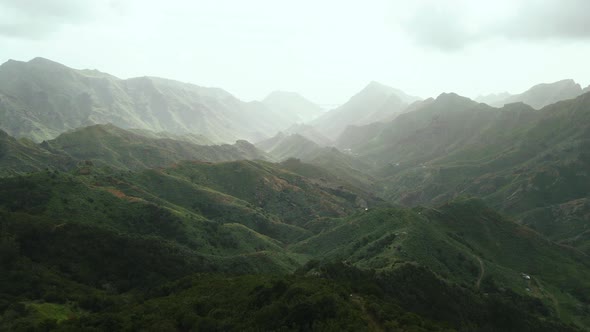 Incredible Mountain Scenery on the Ocean in the North of the Spanish Volcanic Island of Tenerife