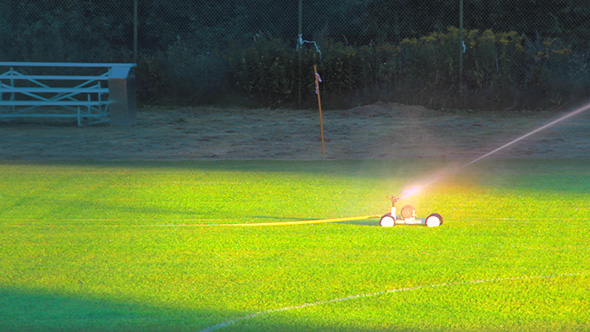 Sprinkler on the Playing Field