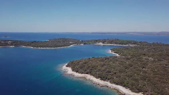 Aerial View of Mali Brijun Island, Croatia