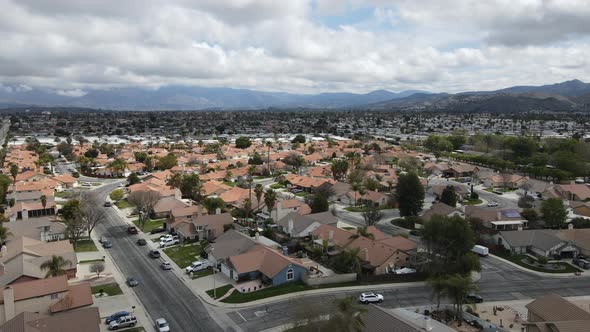 Aerial View Hemet Neighborhood