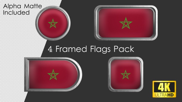 Framed Morocco Flag Pack
