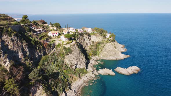 Pietragrande Cliff Near Montauro City Calabria South Italy