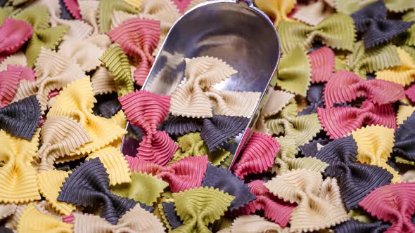 Colored Farfalle Pasta Bow Tie Pasta Background