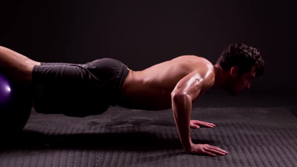 Athletic Male Fitness Training Workout