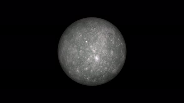 3d Mercury In Black Background