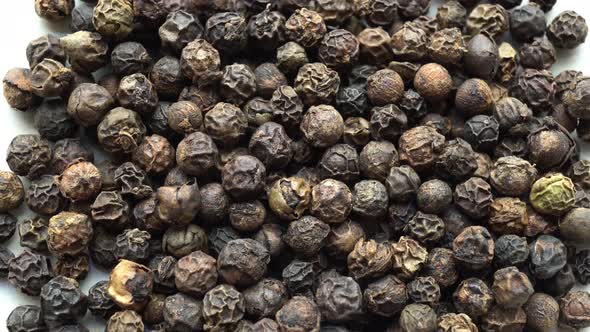 Dry Black Pepper Close Up Rotation