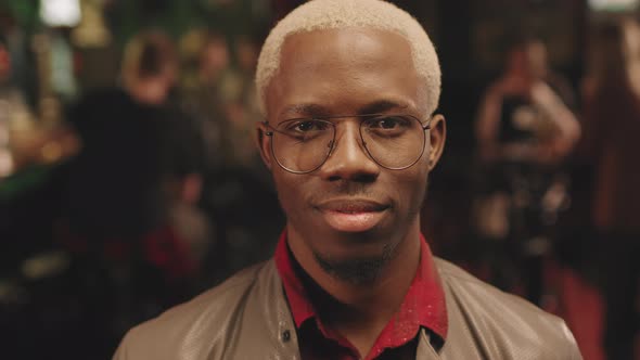 Portrait Of Black Man At Bar