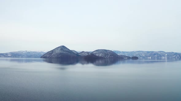 Aerial view of Lake Toya