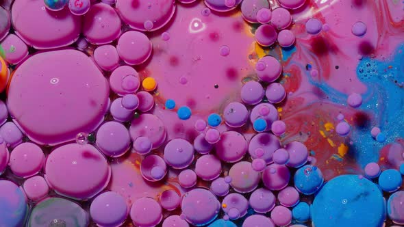 Colorful Blue Pink Bubbles Surface Wallpaper Themes Background Multicolor Space Universe Concept