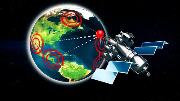 Satellite Communicating Earth