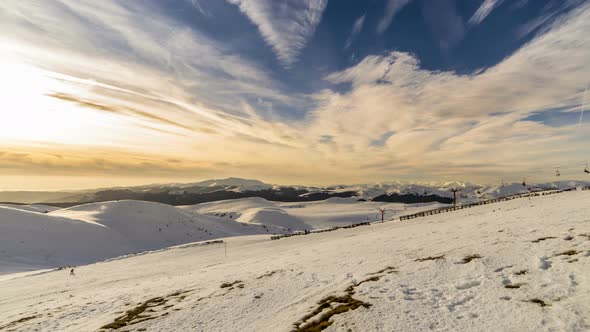 Winter Landscape And Ski Resort