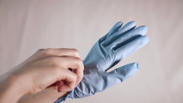 Dressing Medical Blue Gloves