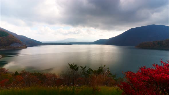 Beautiful nature in Kawaguchiko with Mountain Fuji in Japan