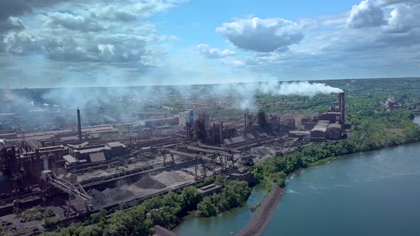 Aerial View of Metallurgical Plant