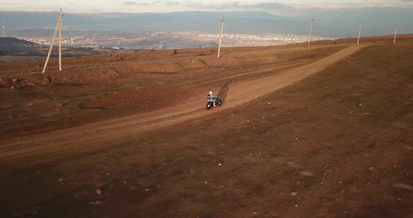 Aerial motorcycle ride