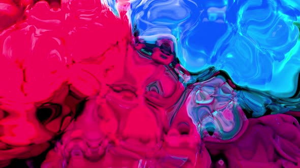 Abstract Smock On The Colorful Liquid Texture Animation Background