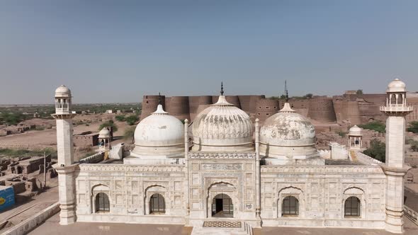 Cinematic Overhead footage Of Derawar Fort captured by drone.