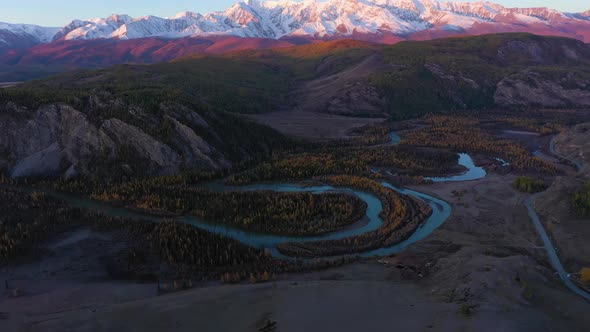 Chuya River and Mountains. Altai Mountains, Russia