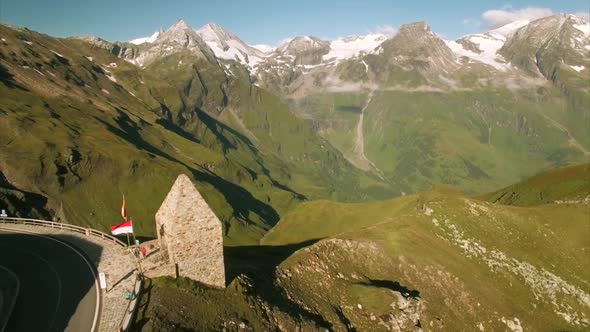 Chapel on the top of Grossglockner mountain pass