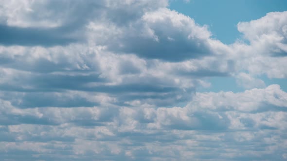 Summer Clouds Float Across the Blue Sky the Shuttles Timelapse