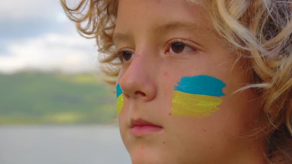 Portrait of a Refugee Boy From Ukraine