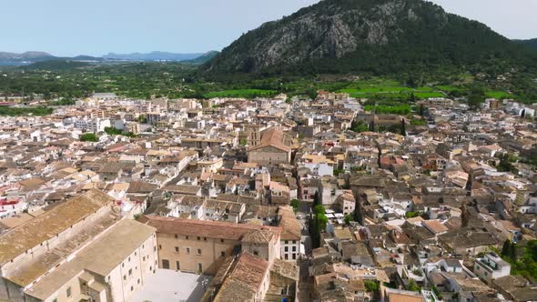 Aerial View of Pollenca Mallorca Spain