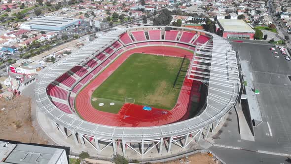 Football Stadium La Portada, Club Deportes La Serena (Chile, aerial view)