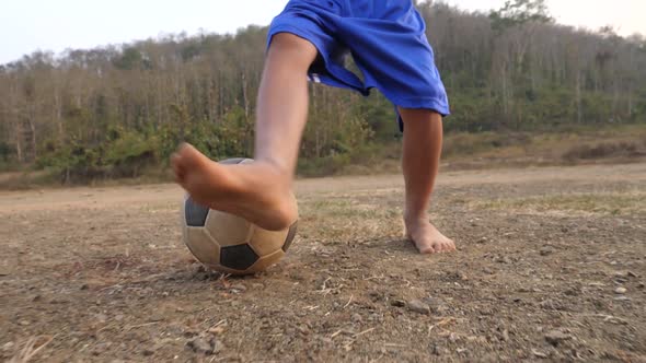 Rural Running With A Soccer Ball alt