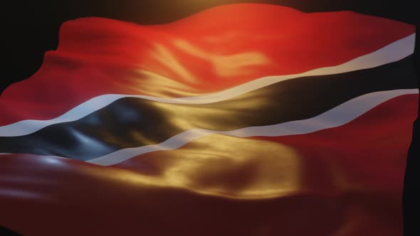 Trinidad and Tobago Flag Low Angle View