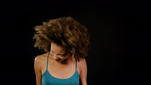 African-American Woman Dancing Slow Motion