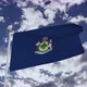 Maine Flag With Sky 4k - VideoHive Item for Sale