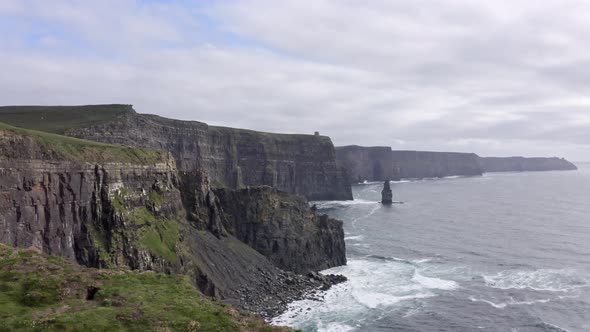 Footage in  of the Cliffs of Mother in Ireland